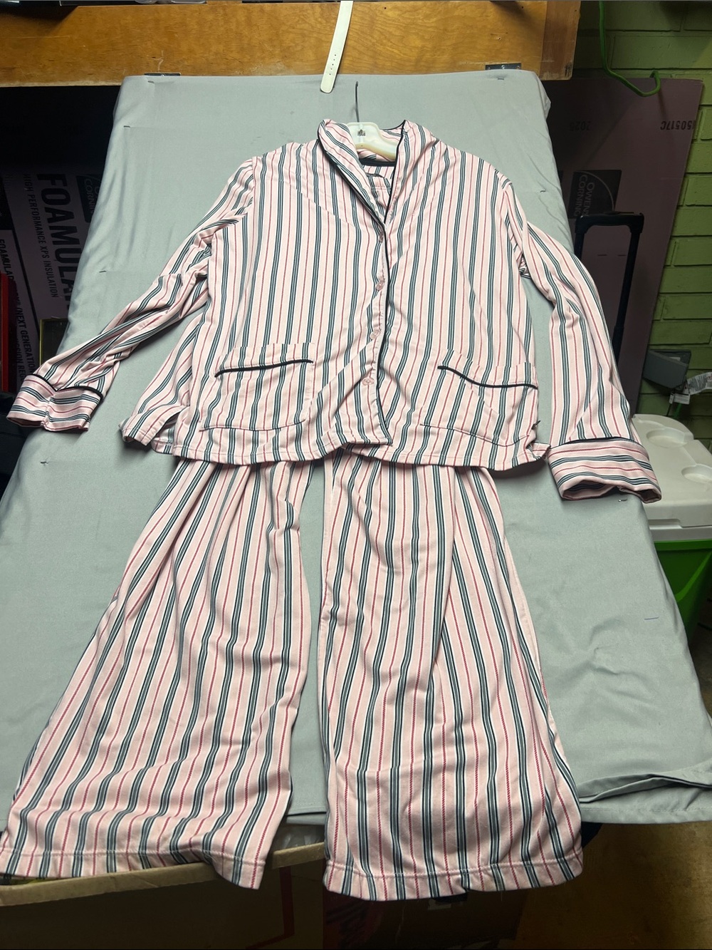 Simply Vera Vera Wang Pink and Navy Striped Pajama Set